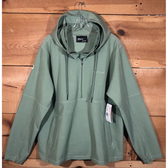 NWT Marmot Andino Pullover Hoodie Jacket Mens Size XL Kangaroo Pocket Green - Picture 1 of 12